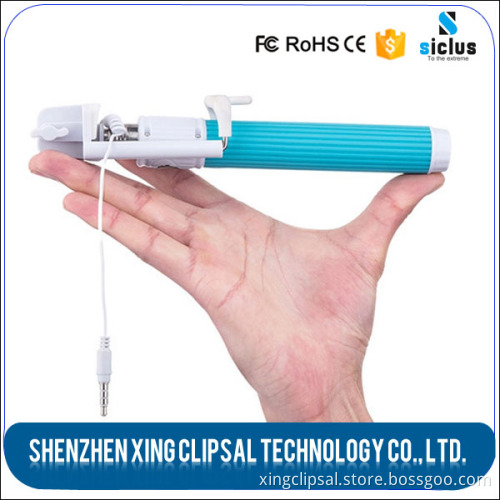 2016 wholesale shenzhen wired cable automated mini selfie stick monopod